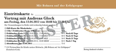 Vortrag am Freitag, den 13. April 2012 von 18.08 bis 22.30 Uhr mit Andreas Glock - bohnenzaehler.de - MUSTER